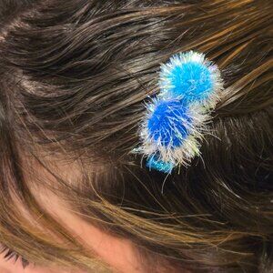 Handmade Pom Pom Hair clippy